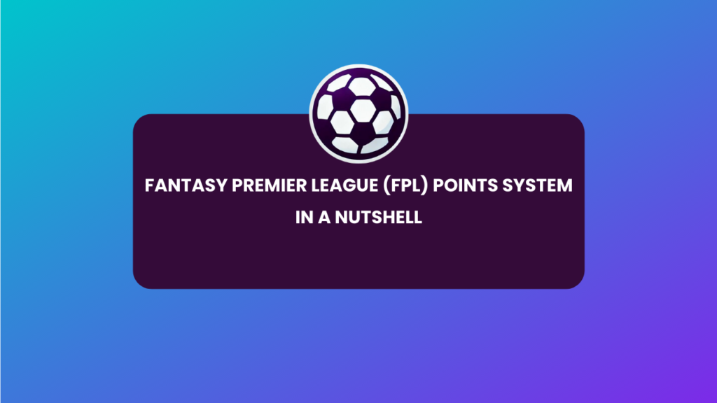 Fantasy Premier League (FPL) Points System explained in a nutshell with a simple infographic highlighting FPL scoring rules and structure.